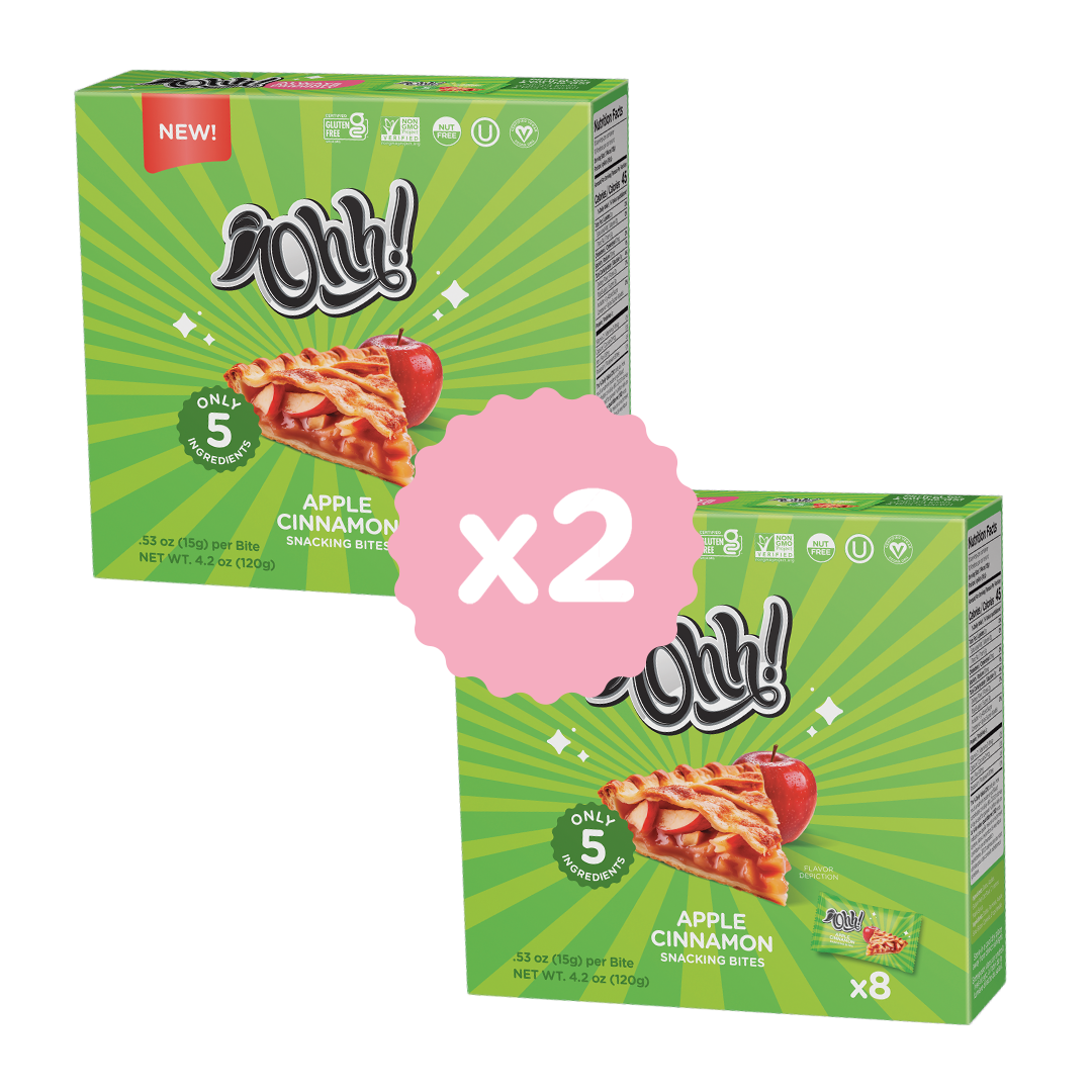 2 Pack Apple Cinnamon Snacking Bites - Ohh! Foods