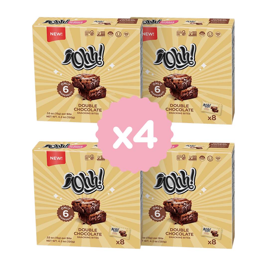 4 Pack Double Chocolate Snacking Bites - Ohh! Foods