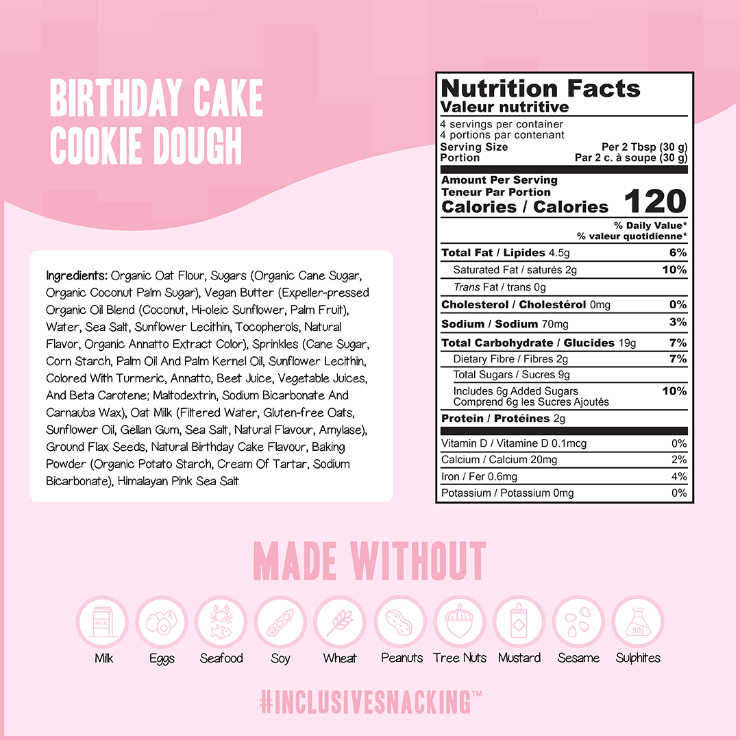Mini Birthday Cake Cookie Dough